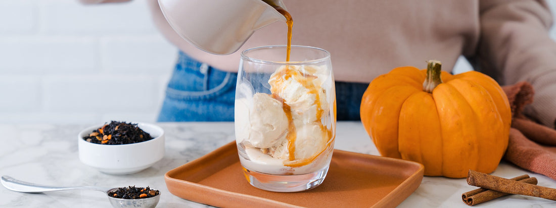 Pumpkin spice, Aloe Vera & affogato tea recipe