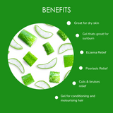 Aloe Vera Skin & Hair Gel (99% Pure)