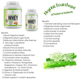 Alogenic Pure Protein 100% Natural Grass Fed Whey Protein Isolate 1kg & 2kg with Pure Aloe Vera Powder 200-1