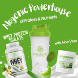 Alogenic Pure Protein 100% Natural Grass Fed Whey Protein Isolate 1kg & 2kg with Pure Aloe Vera Powder 200-1