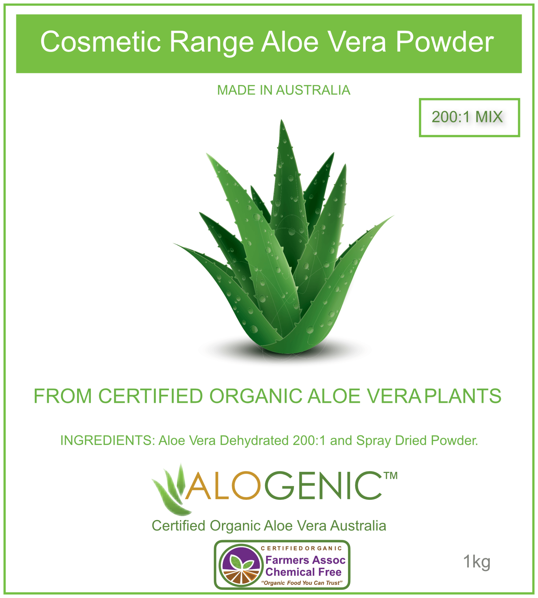Cosmetic Grade Aloe Vera High Quality Powder