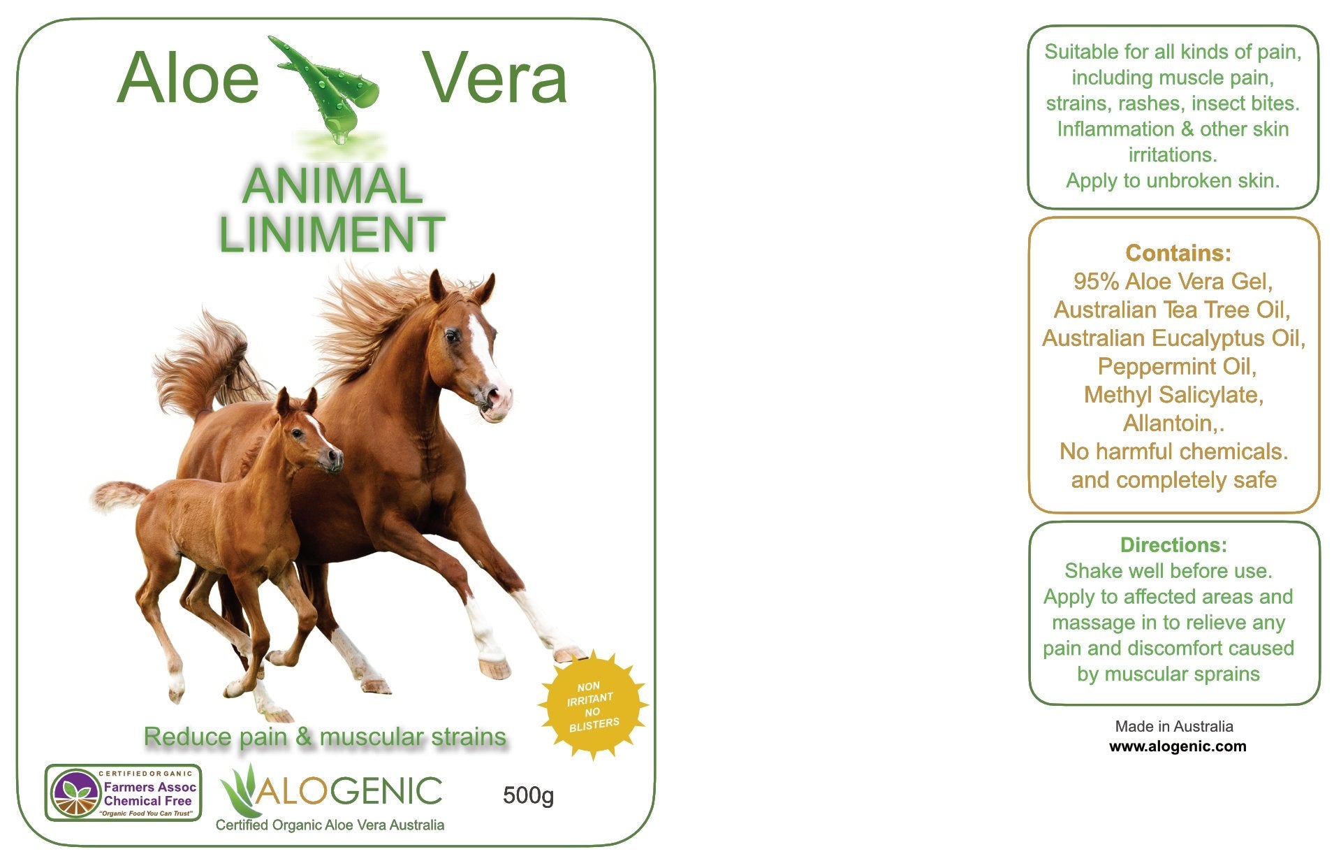 Aloe Vera Liniment for Equine